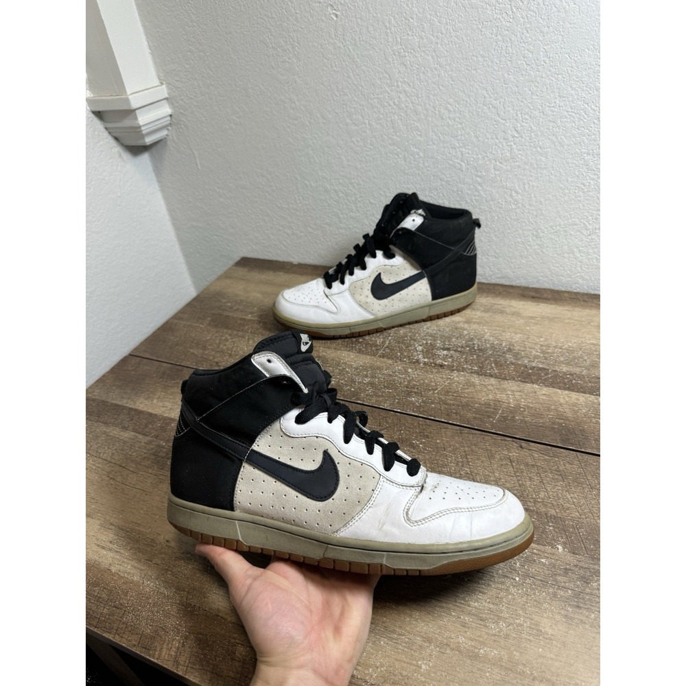 Nike Dunk High Top Grey Black White Sneakers Men's Size 11.5 317982-101 Shoes